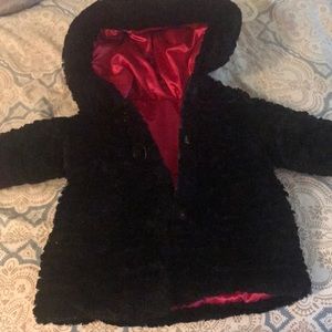 BCX girl reversible faux fur winter coat 2t